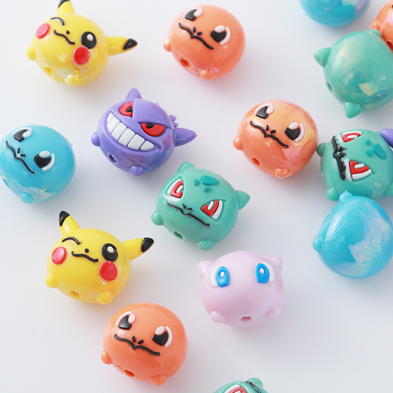 Jewelry Making With Resin - 12 stuks Pokémon Bead DIY mobiele