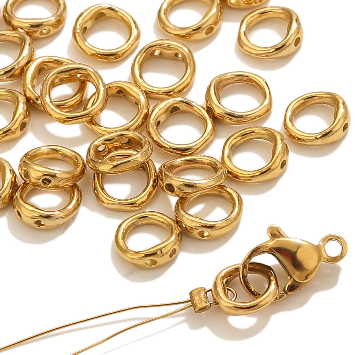 Jewelry Making Name - 20 stuks roestvrijstalen sluitingen eindconnectoren haken