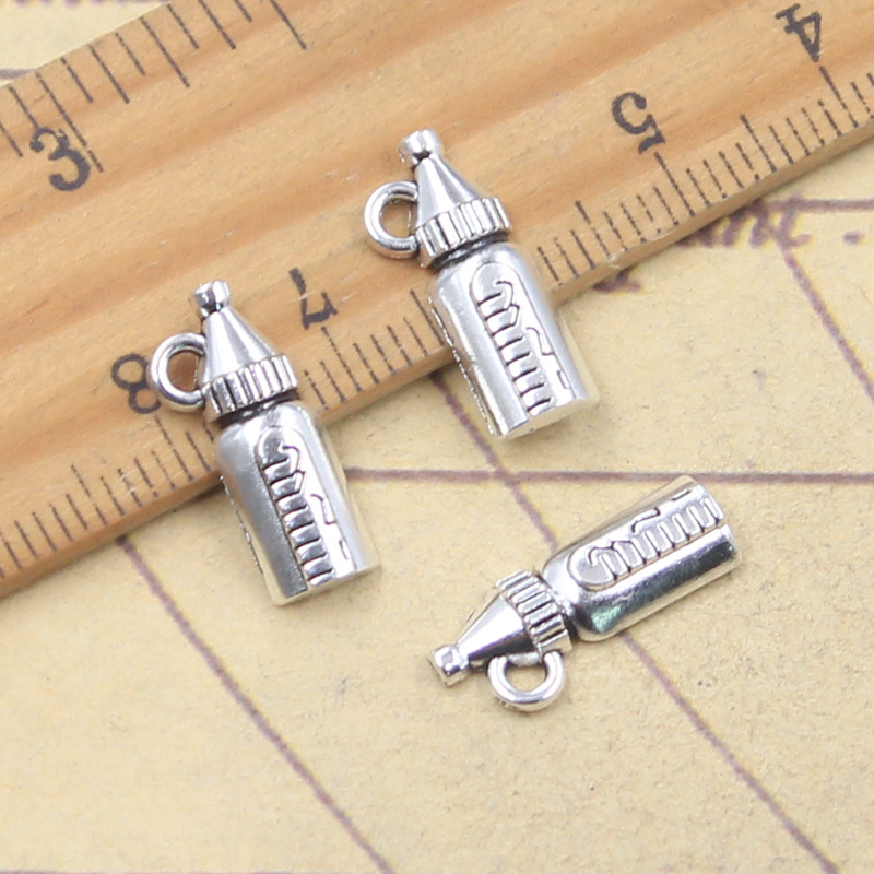 Jewelry Making 3 Year Old - 30pcs Charms Babyfles Zuigfles 17x8mm Antiek