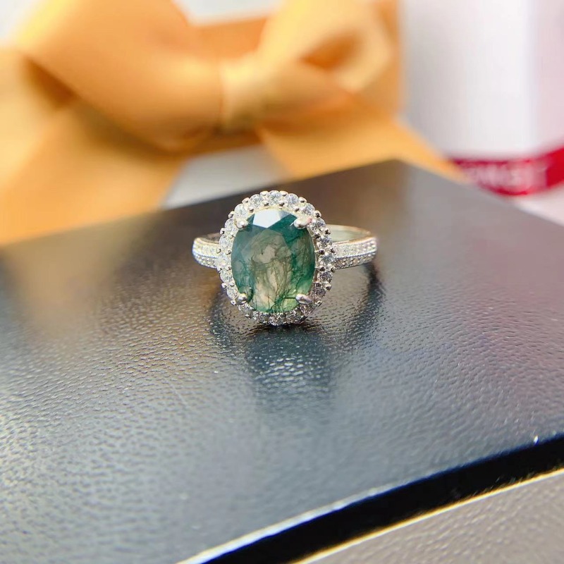 Jewelry Making University - Natuurlijke Mos Agaat Ring Belofte Ring