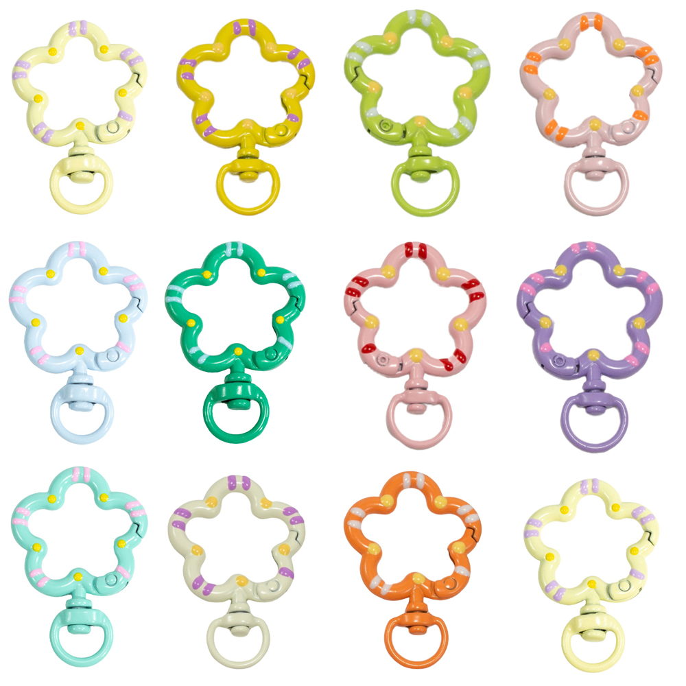 Jewelry Making Name - 5 stks Bloem Metalen Karabijn Sluitingen