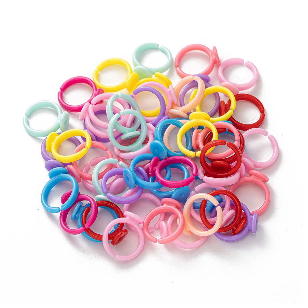 Jewelry Making 3 Year Old - 100 stuks doorzichtige plastic verstelbare ringenbasis