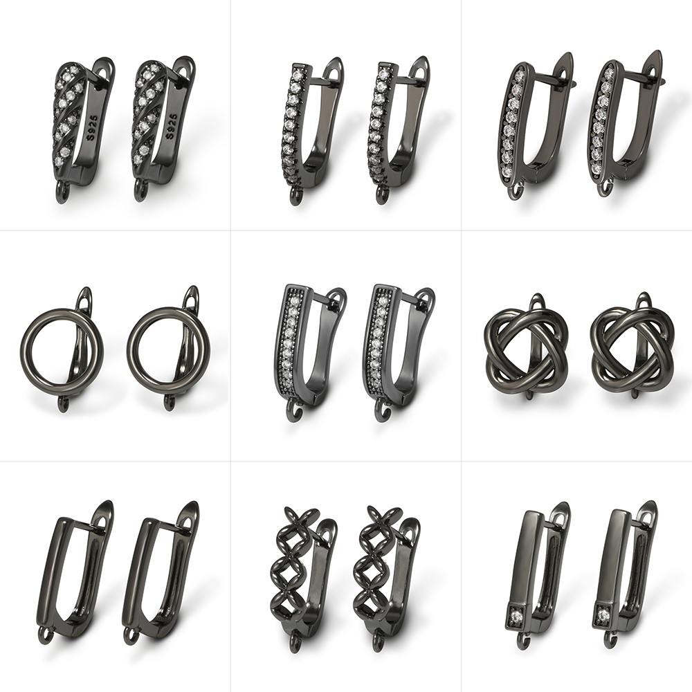 Jewelry Making Name - YANASI 1 paar pistoolzwarte messing oorbellenhaken
