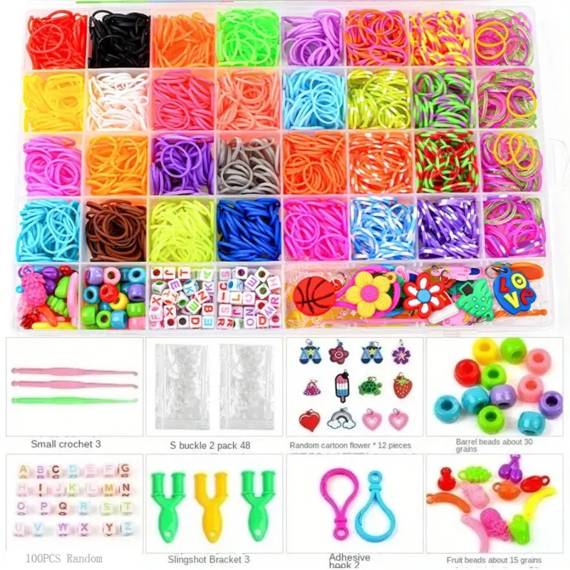 Jewelry Making Degree - 4300+ stuks 32-kleurig levendig gekleurd elastiekjesassortiment