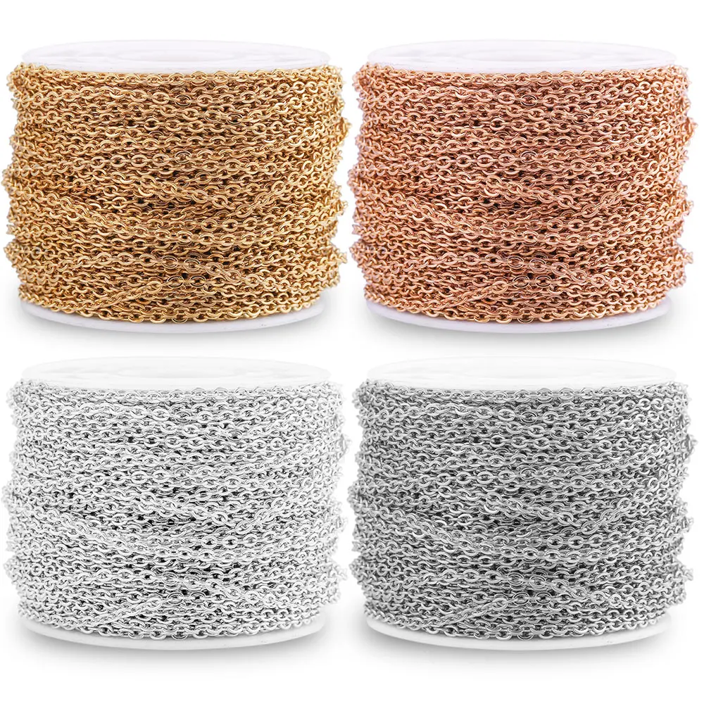 Jump Ring Assorted - 2m roestvrijstalen ketting voor het maken