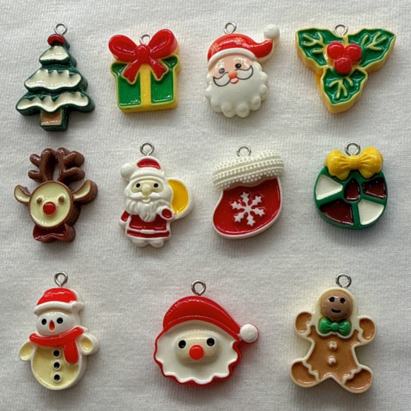 Jewelry Making With Resin - 10 stuks Kerst Cartoon Serie Harsen