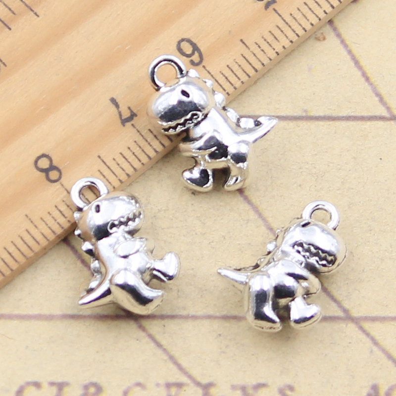 Jewelry Making 3 Year Old - 10pcs Charms Dinosaurus Baby 16x12x7mm Tibetaans