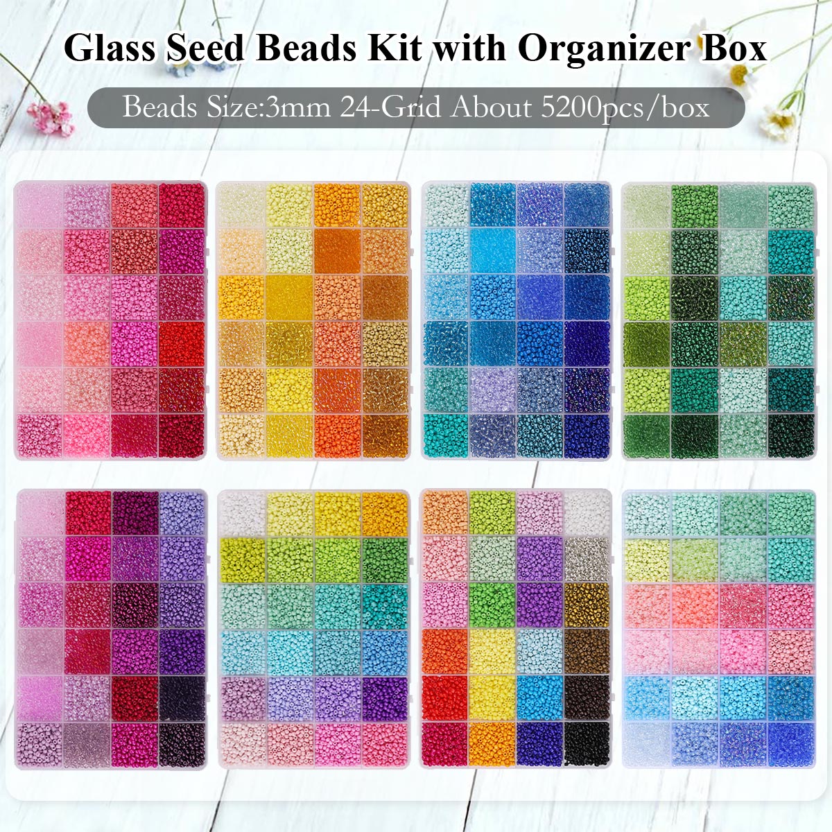 5200 stuks 3mm glazen seed bea - Jewelry Making Degree recensie en prijs