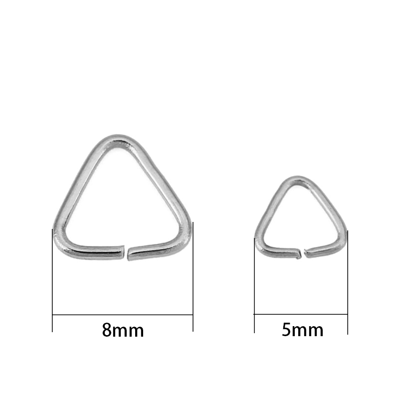 50 stuks 5mm 8mm RVS Driehoeki - Jewelry Making Jump Rings recensie en prijs