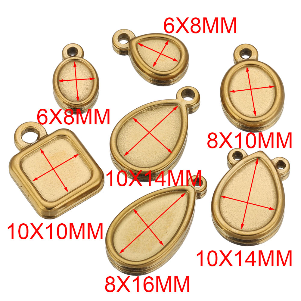 5 stuks roestvrijstalen vierka - Jewelry Making With Resin recensie en prijs
