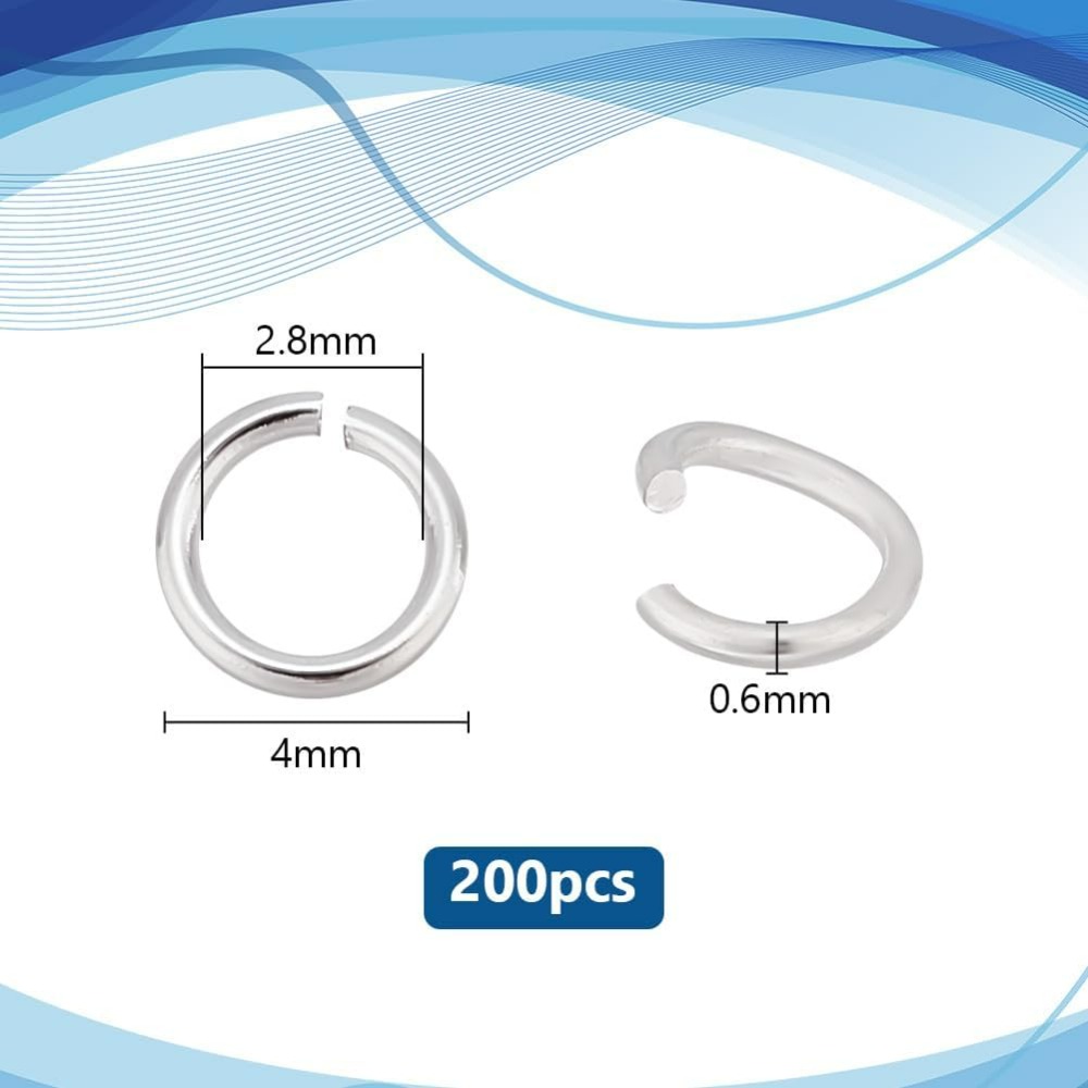 200 stuks 925 sterling verzilv - Jewelry Making Jump Rings recensie en prijs