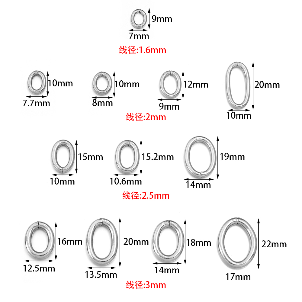 20 stks/partij Rvs Ovale Ringe - Jewelry Making Jump Rings recensie en prijs